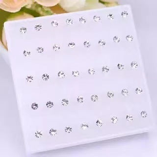Wholesale Rhinestone Plastic Earrings Set