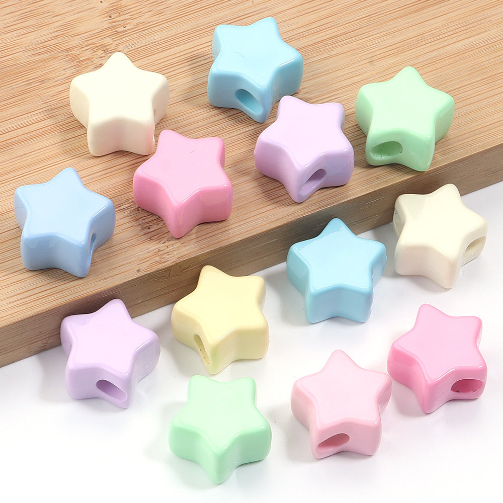 Wholesale 6pcs Acrylic Macaron Color Peach Heart DIY Beads