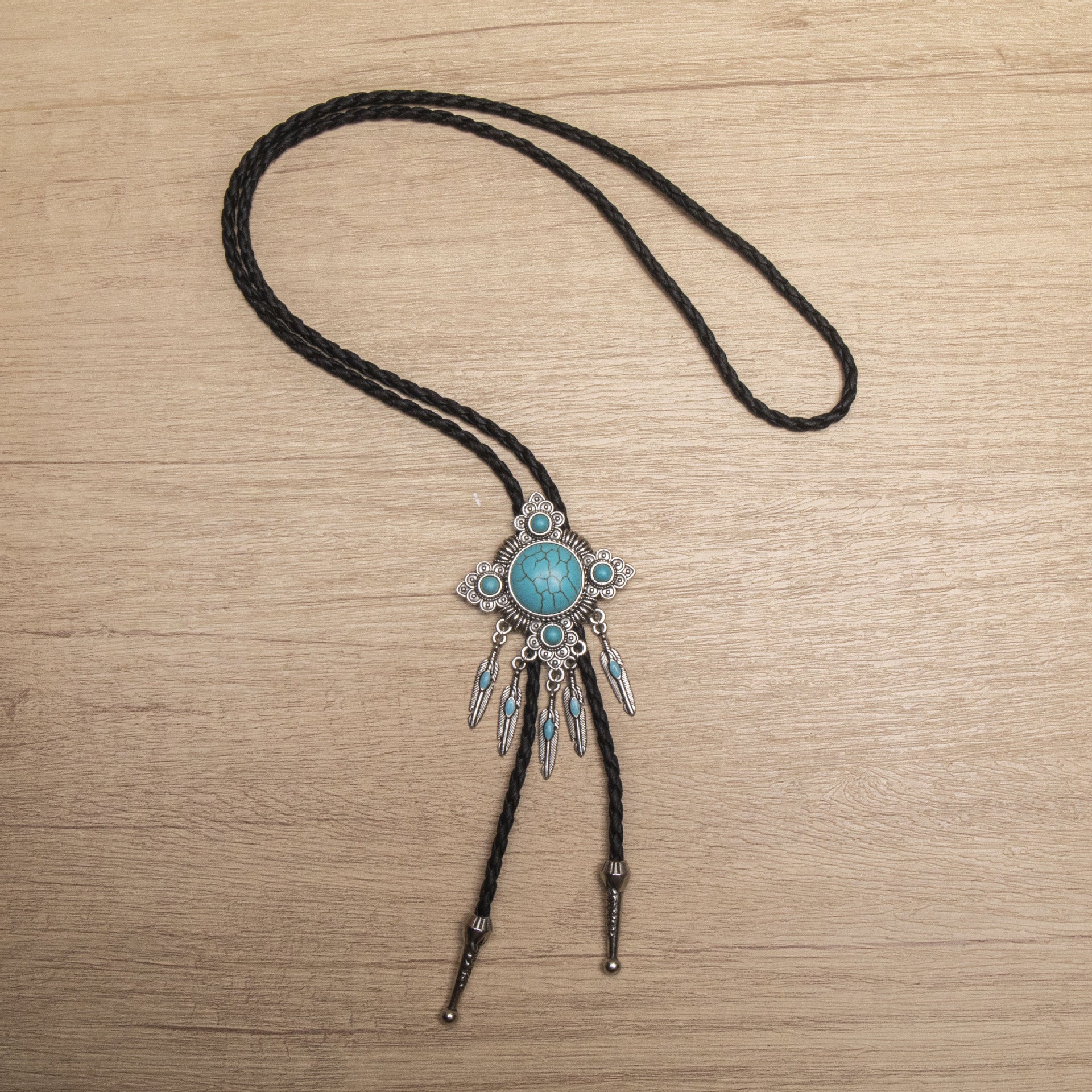 Wholesale Retro Bolo Tie Collar Rope Long Y-Shaped Necklace