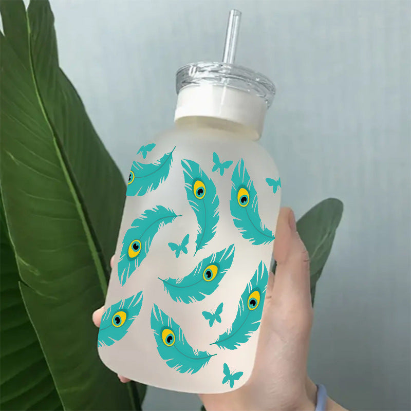 Wholesale Colorful Feather Fireworks 16oz Cup UV DTF Wraps