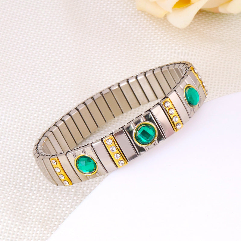 Wholesale Fashion Bohemian Elastic Titanium Steel Bracelet