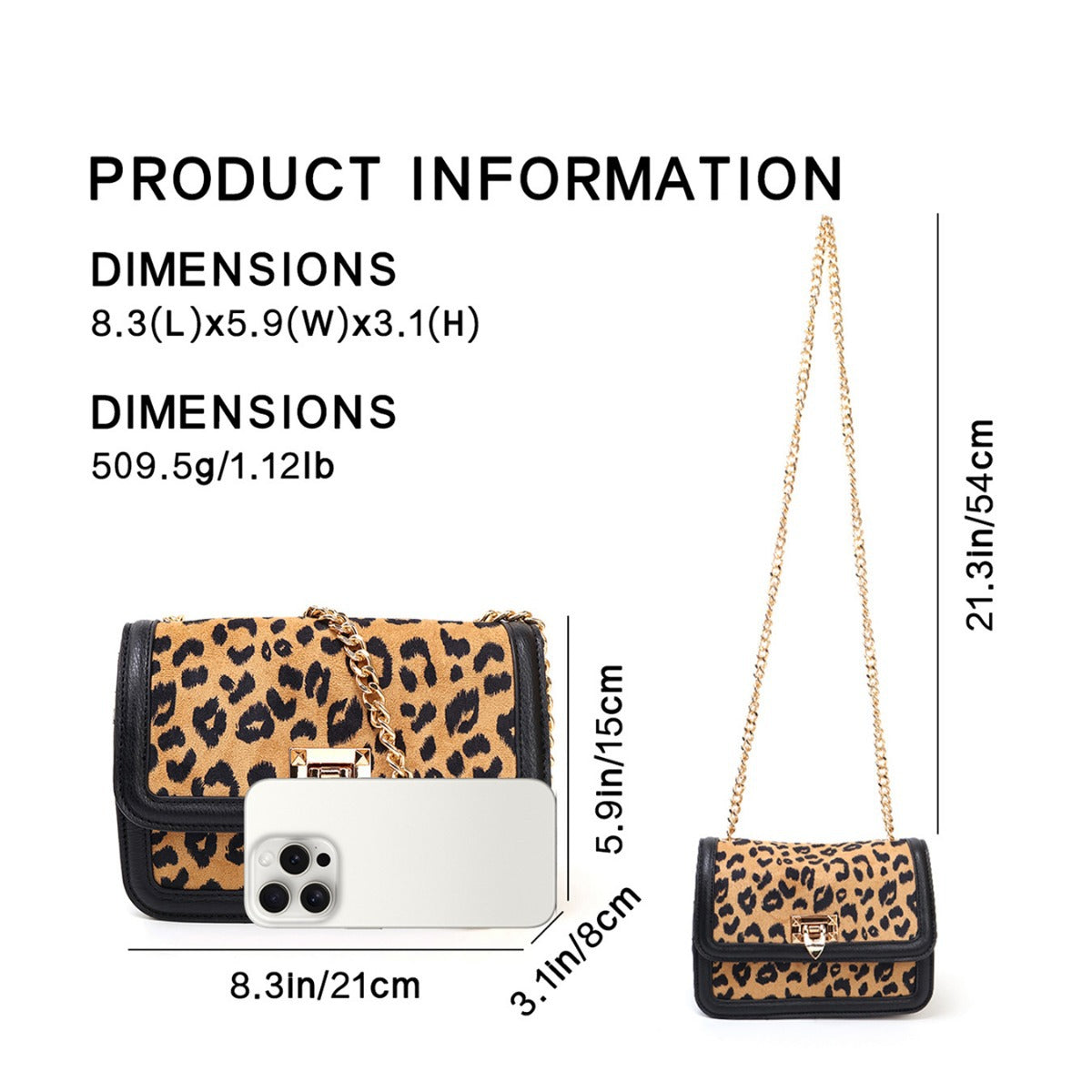 Wholesale Vintage Leopard Print Cross-body Shoulder Bag