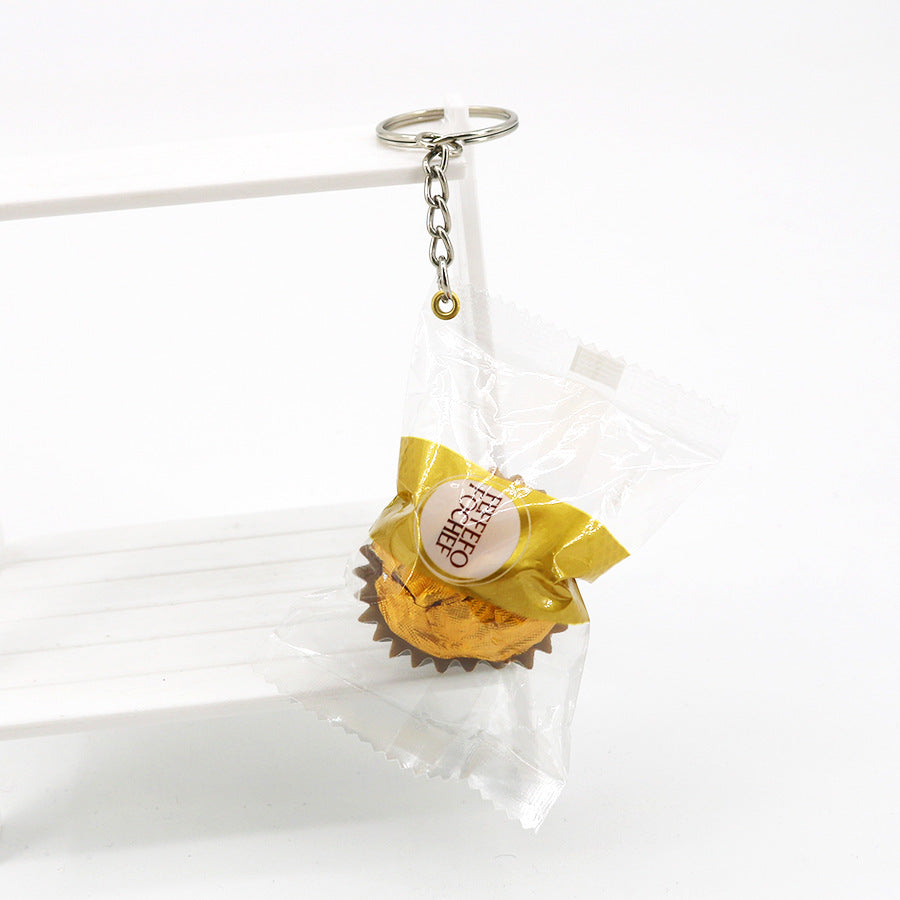 Wholesale Simulation Food Play Sands Chocolate Keychain