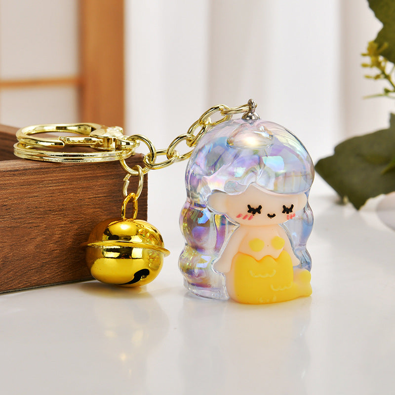 Wholesale Acrylic mermaid claw machine car keychain