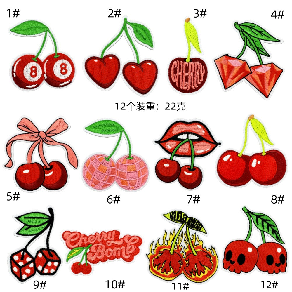 Wholesale Cartoon Red Cherry Series DIY Patches