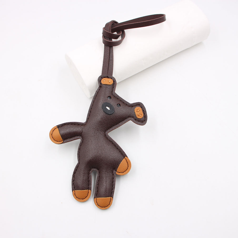 Wholesale Trendy Bean Bear Bag Charm Coffee Artificial Leather Cartoon  Pendant Purse Keychain Gift Resale