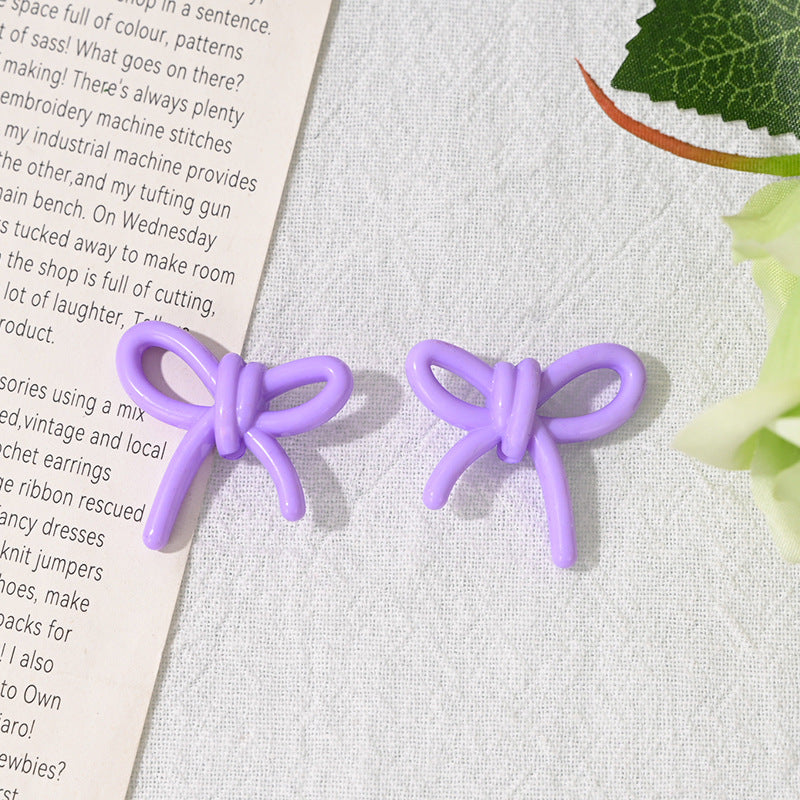 Wholesale 10pcs/pack wknot acrylic beads through hole bow tie beads