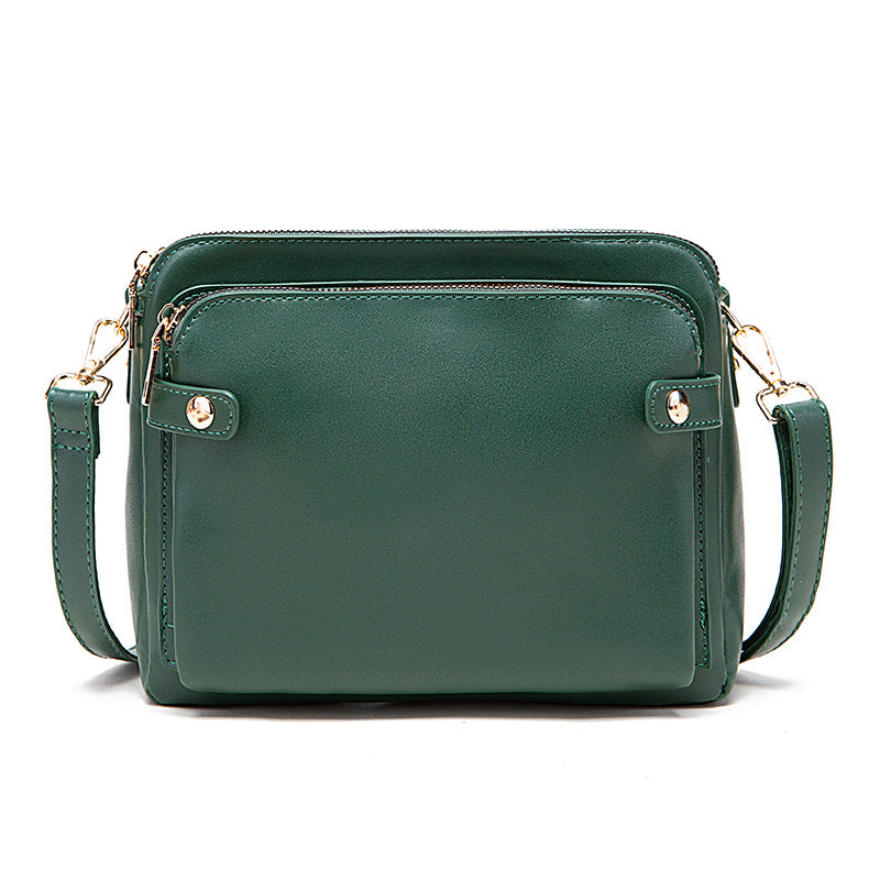 Wholesale Vintage Three-layer Leather Cross-body Bag