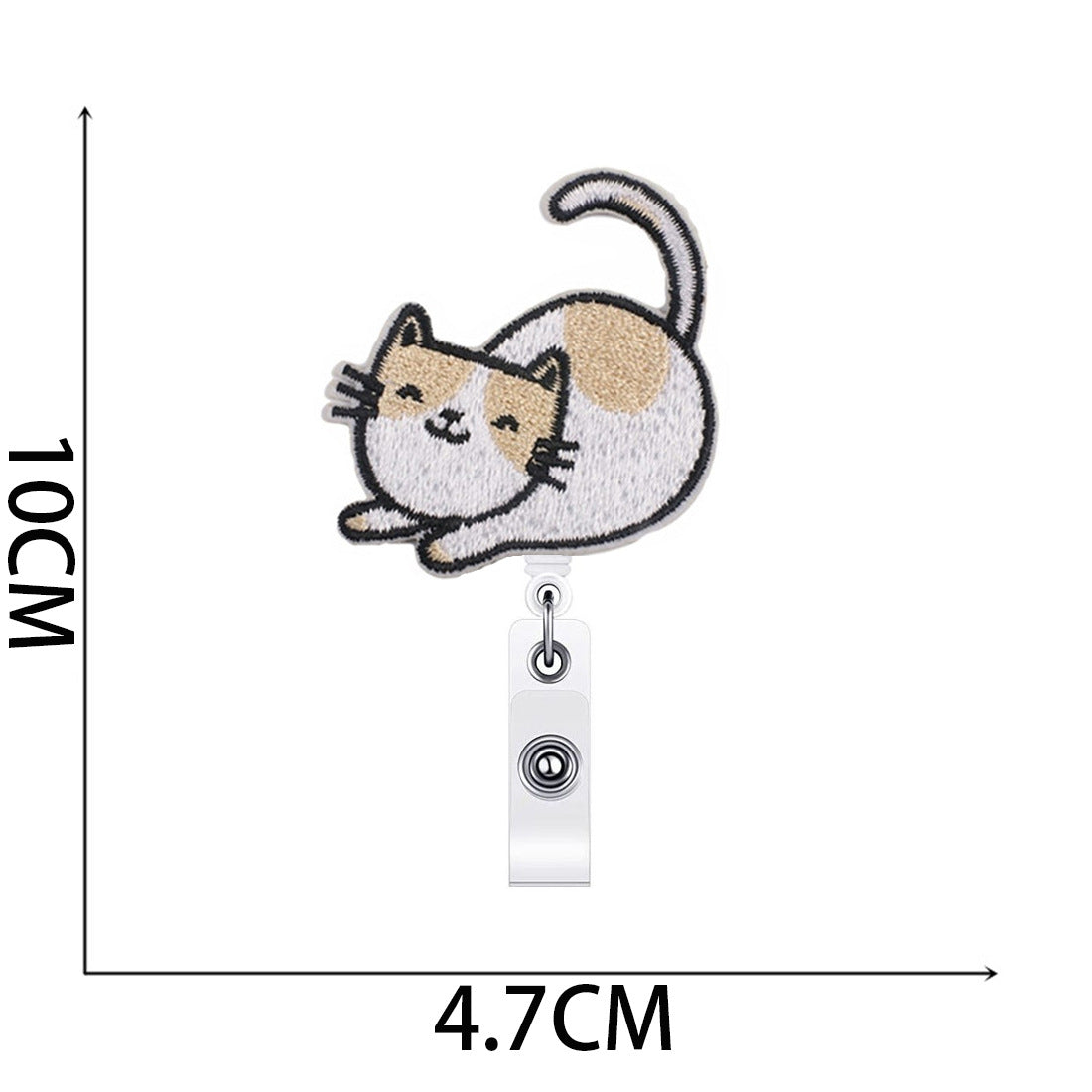 Wholesale Lazy Cat Easy Pull Button Embroidered Cloth Sticker