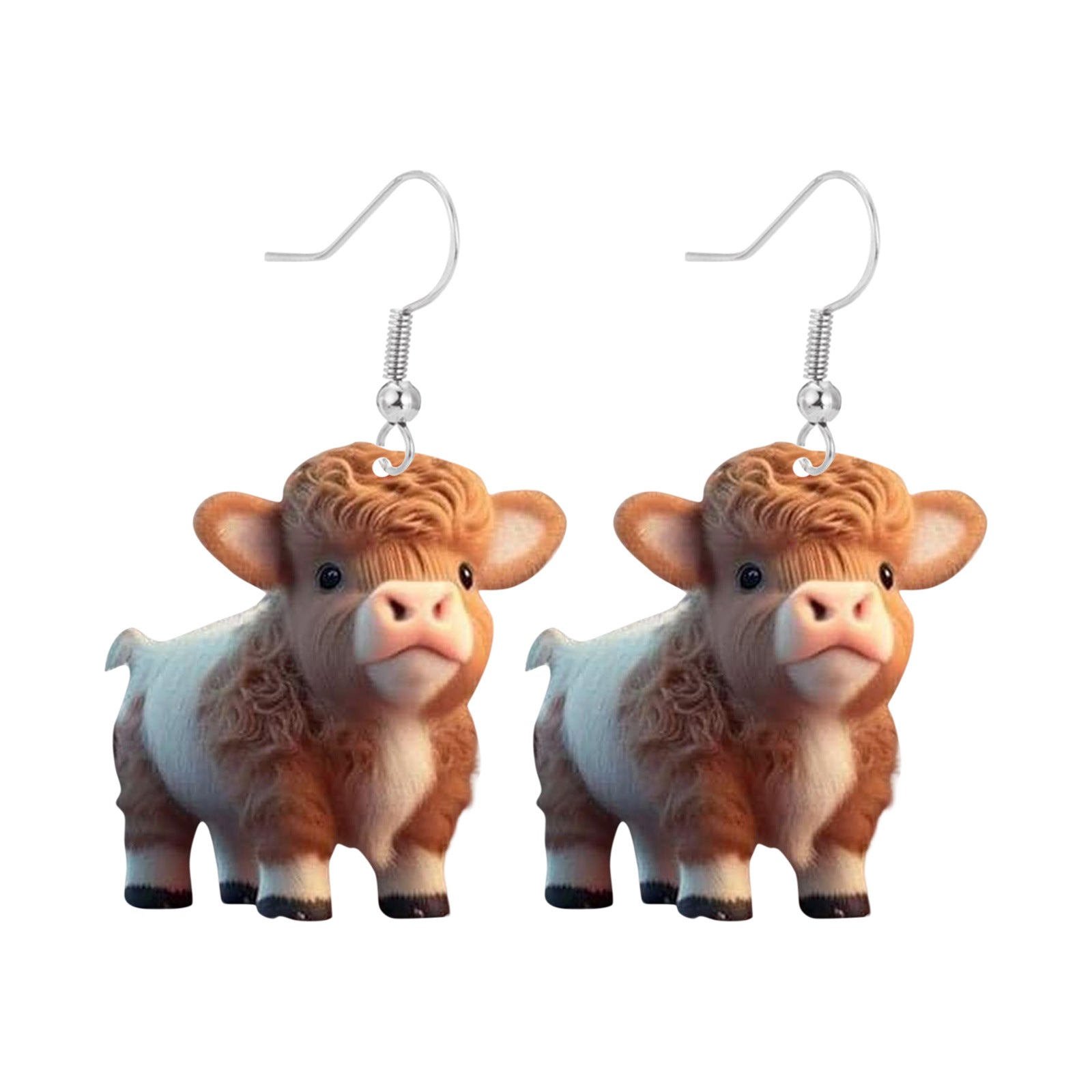 Wholesale plateau cow earrings creative yak acrylic earrings