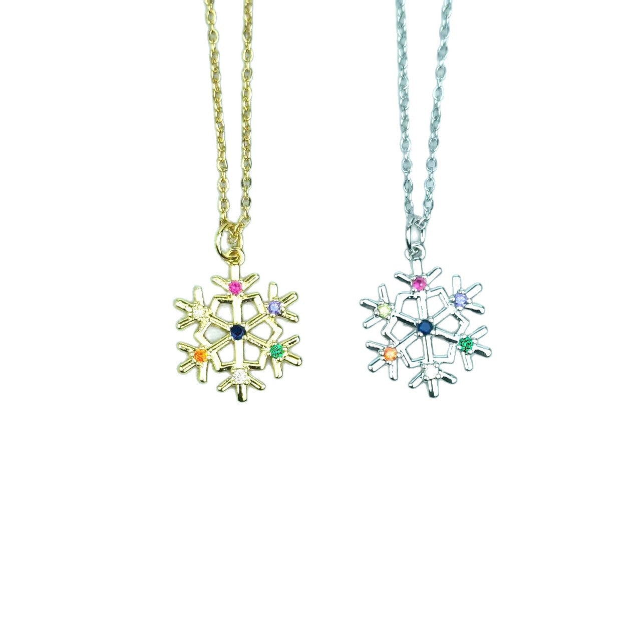 Wholesale Christmas Snowflake Deer Necklace Christmas Wreath Candy Diamond Pendant Necklace