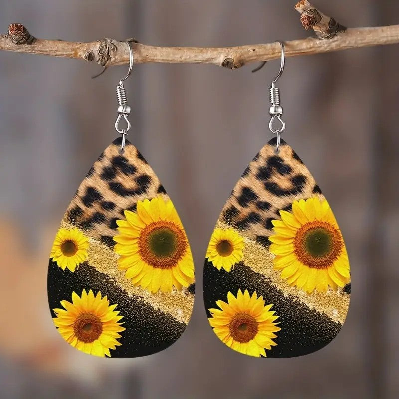 Wholesale Vintage Tree of Life Leather Earrings