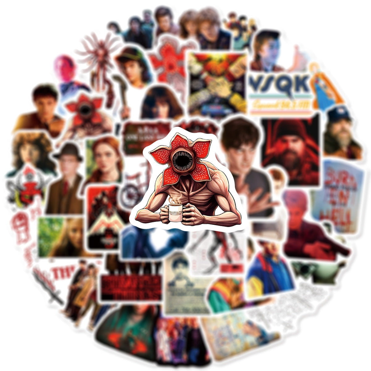 Wholesale 54pcs Red y Cartoon Character Flowers Waterproof Vinyl Stickers OLY Exclusive