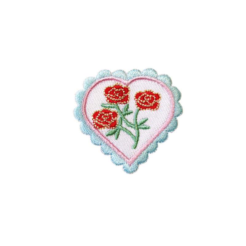 Wholesale DIY Embroidery Cloth Love Patch Fashion Flower Hat Clothes Patch FS