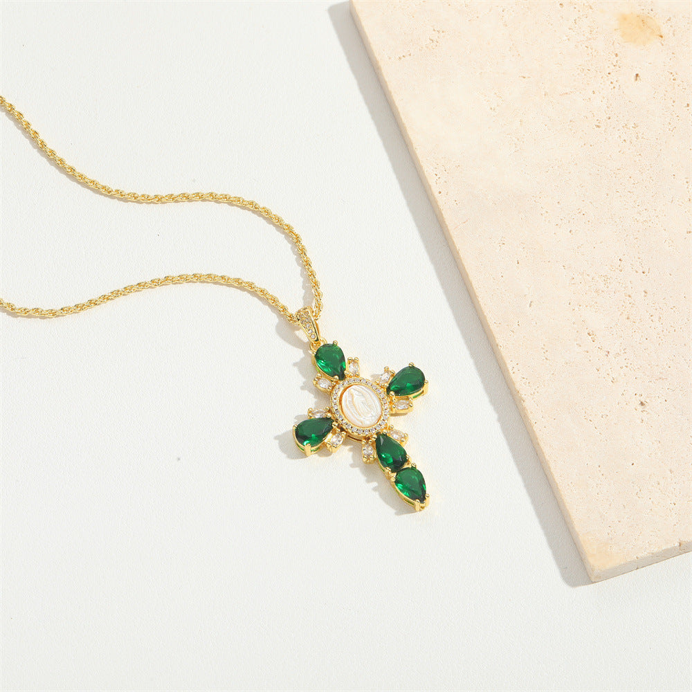 Wholesale Cross Pendant Clavicle Chain Vintage Necklace