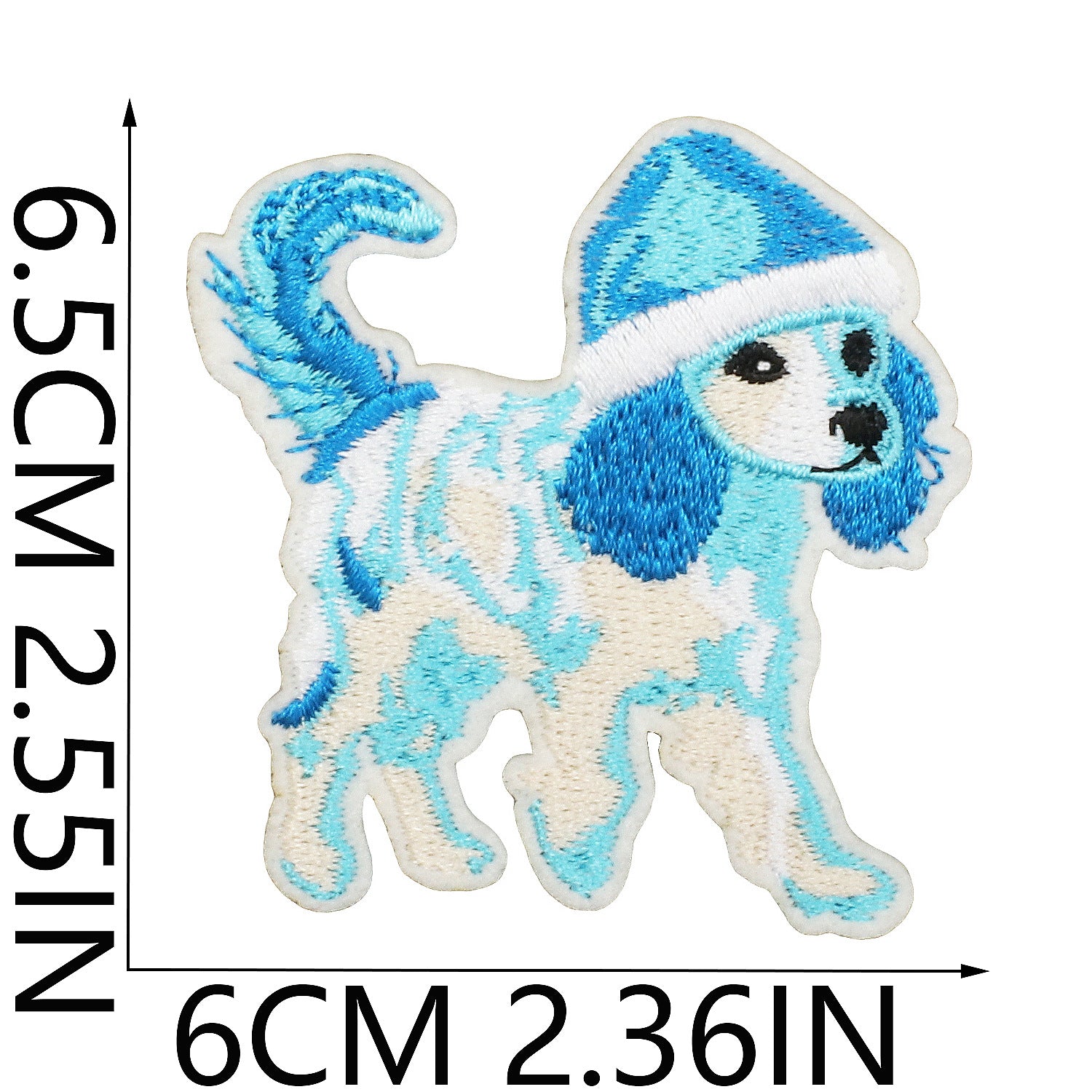 Wholesale Blue and white Christmas embroidered DIY Patches