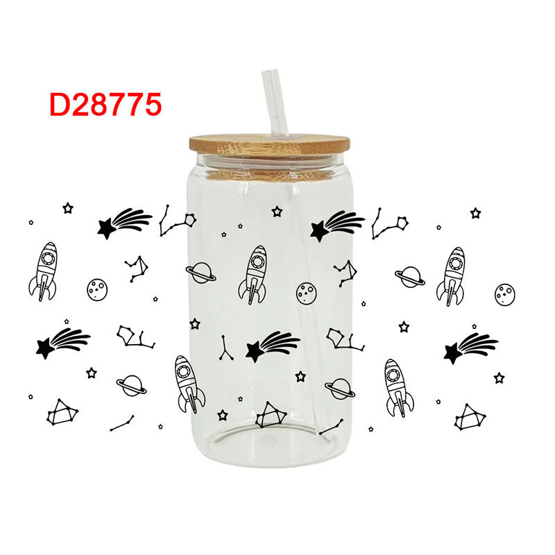 Wholesale Colorful Planet Astronaut Series 16oz Cup UV DTF Wraps