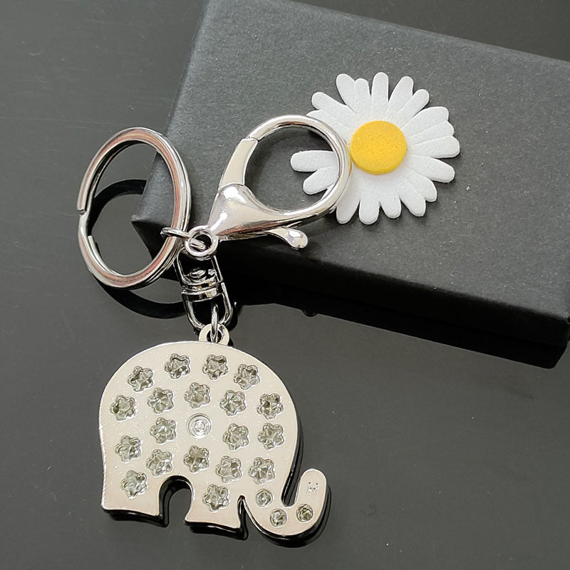 Wholesale Diamond Elephant Zinc Alloy Keychain