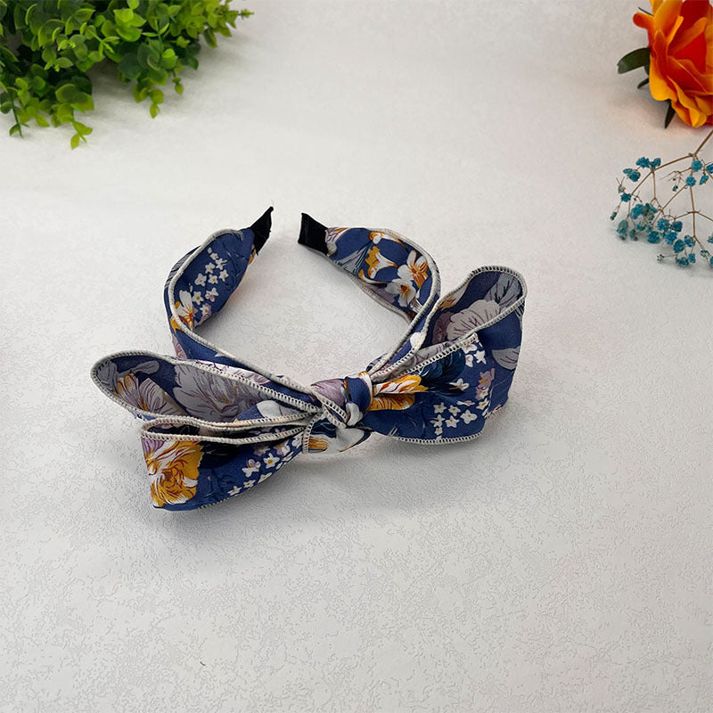Wholesale Bow Large Flower Polyester Fabric Headband