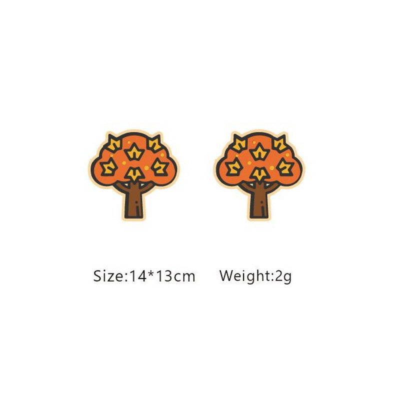 Wholesale Autumn Scene Wooden Earrings Pumpkin Maple Leaf Turkey Design Women S Fall Party Accessory