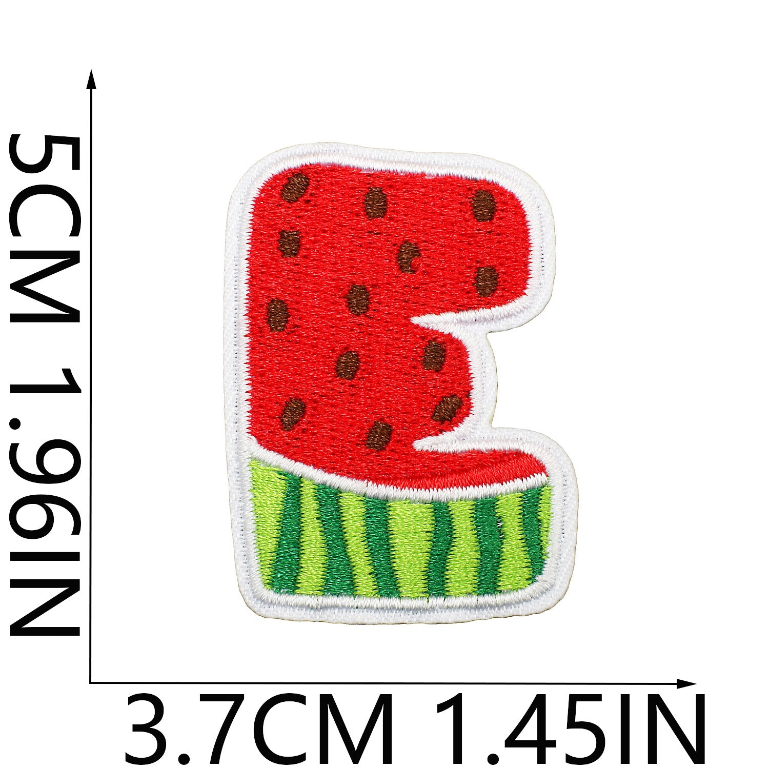 Wholesale Embroidered Watermelon Alphabet Patch Set 26 Letter Appliques For Clothing Bags And DIY Decoration