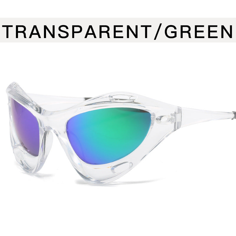 Wholesale Future Style Special-shaped Y2K Large Frame Sunshade PC Sunglasses
