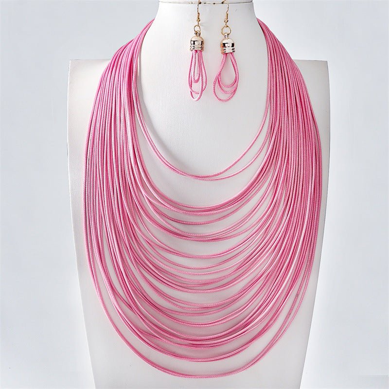 Wholesale New Hand-woven Multi-layer Necklace