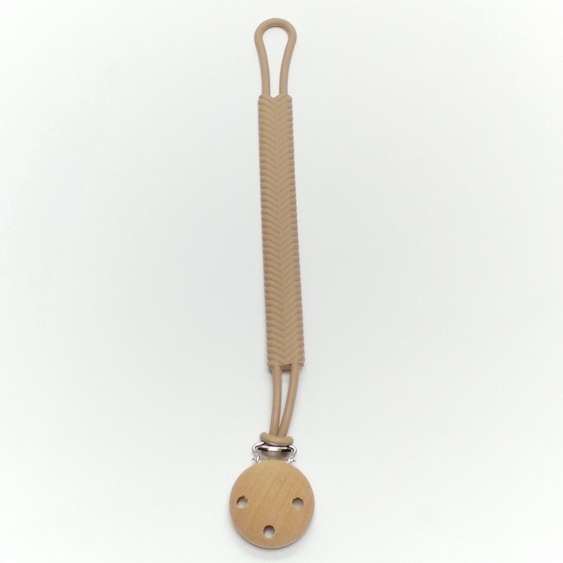Wholesale Silicone Beech Wood Pacifier Chain