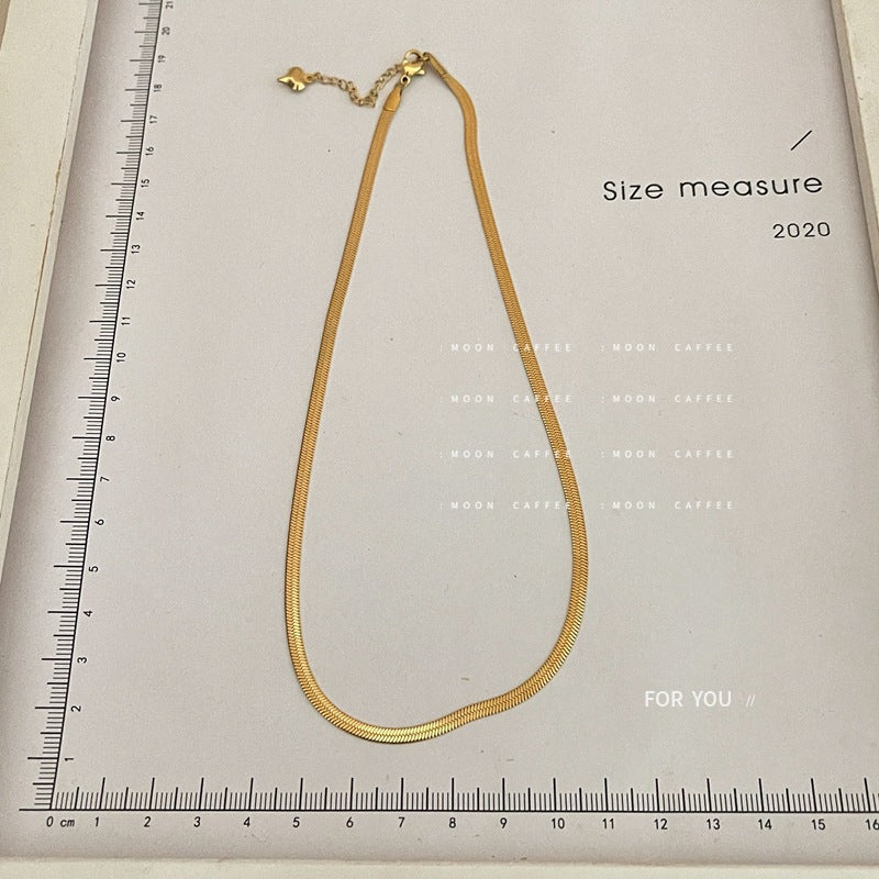 Wholesale Simple snake bone chain versatile temperament clavicle chain