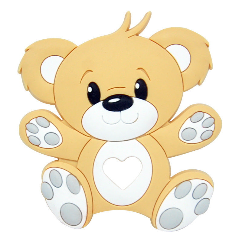 Wholesale 20pcs Bear Silicone Cartoon Unicorn Tooth Stick Beads