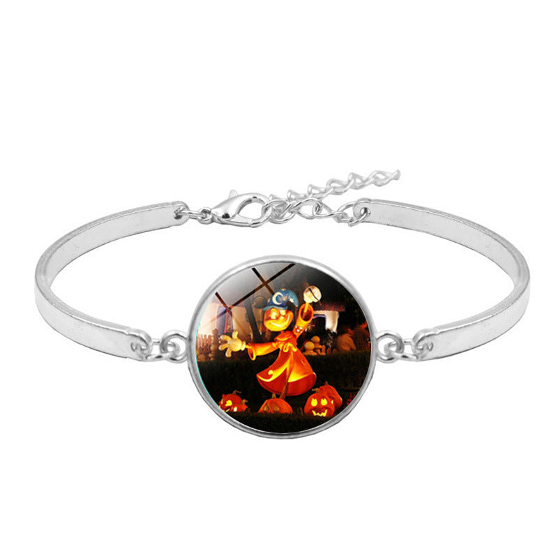 Wholesale Halloween Witch Time Stone Alloy Bracelet