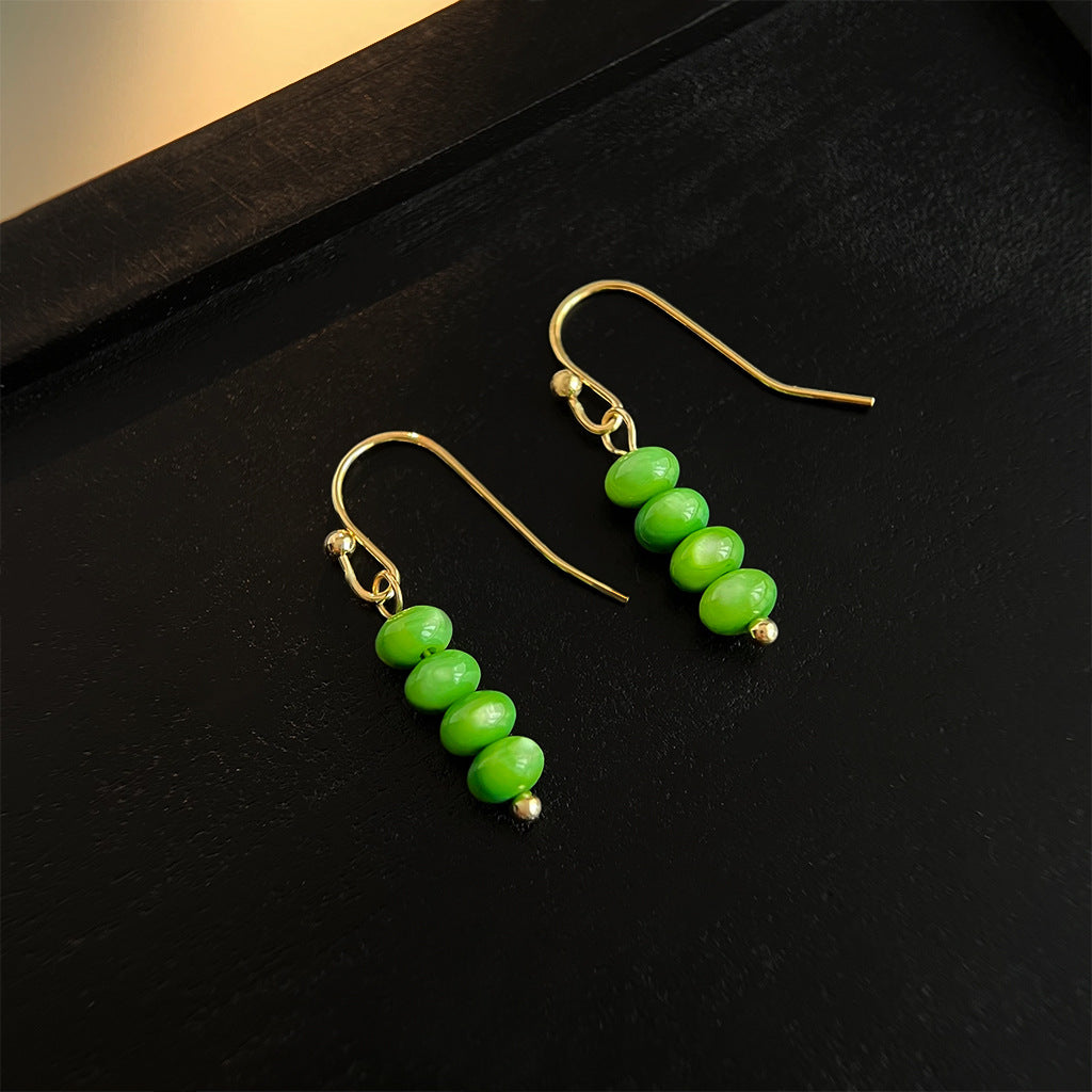 Wholesale Vintage emerald diverse shaped zircon earrings