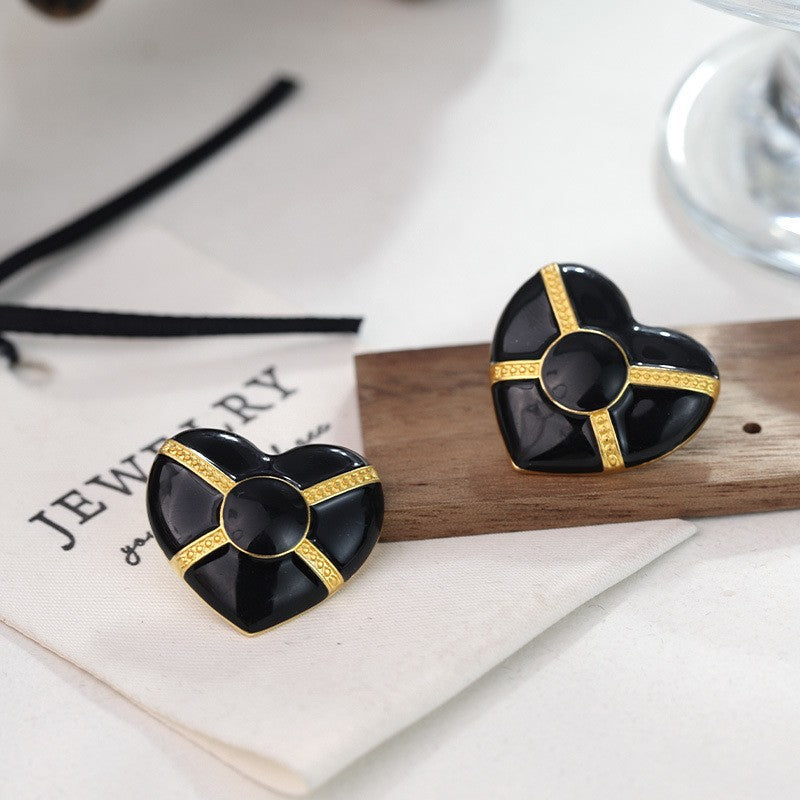 Wholesale French Retro Vintage Flower Pearl Earrings