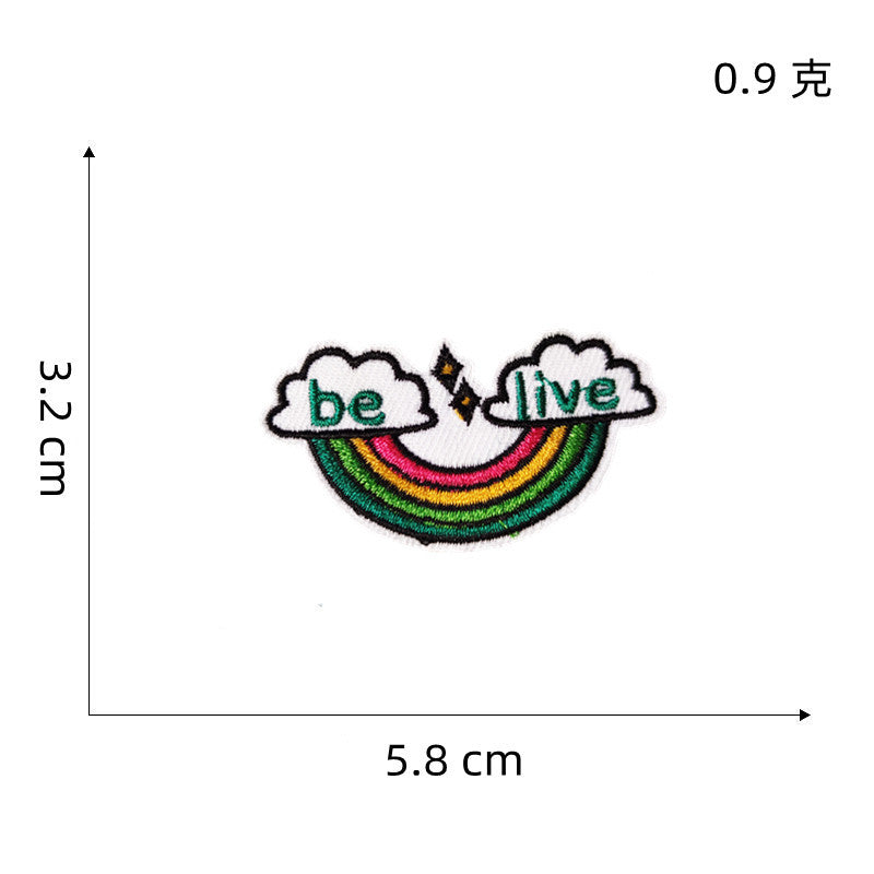 Wholesale Cartoon Cute  Embroidered  Multicolor Landscape Cloth DIY Patches