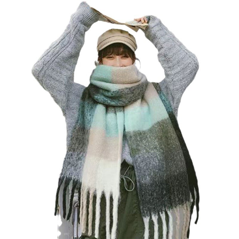 Wholesale Rainbow Autumn/Winter Long Thick Winter Versatile Colorful Scarf