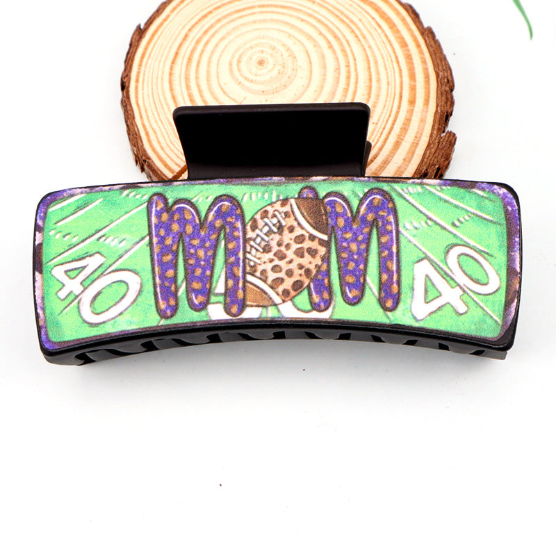 Wholesale Mother's Day Retro Cartoon Ball Patterned Plastic Hair Clips