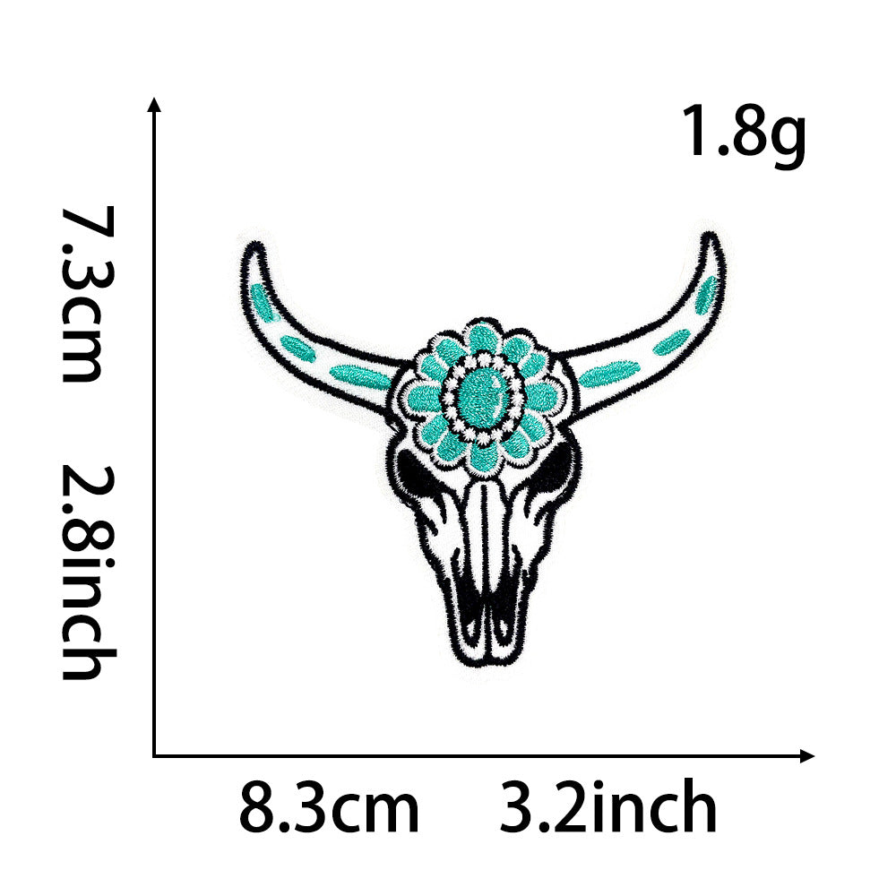 Wholesale Turquoise series bow and spade perfume embroidery DIY Patches