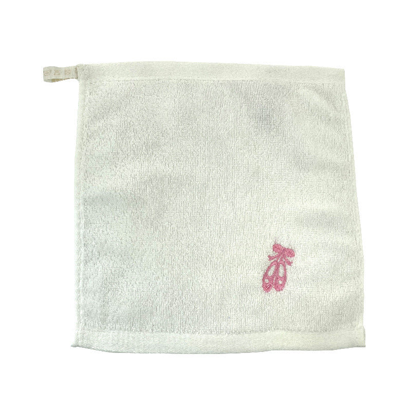 Wholesale cotton embroidered square towel 25*25 kindergarten early education class wipe hand wash face small square towel saliva Towel