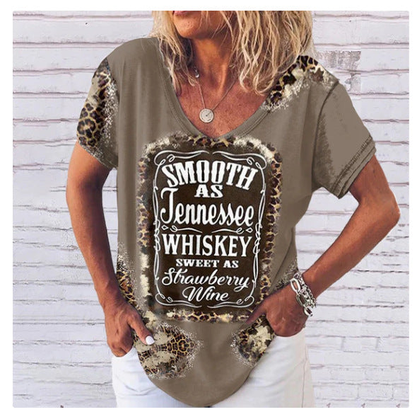 Wholesale Women's V-neck Milk Silk Short Sleeve