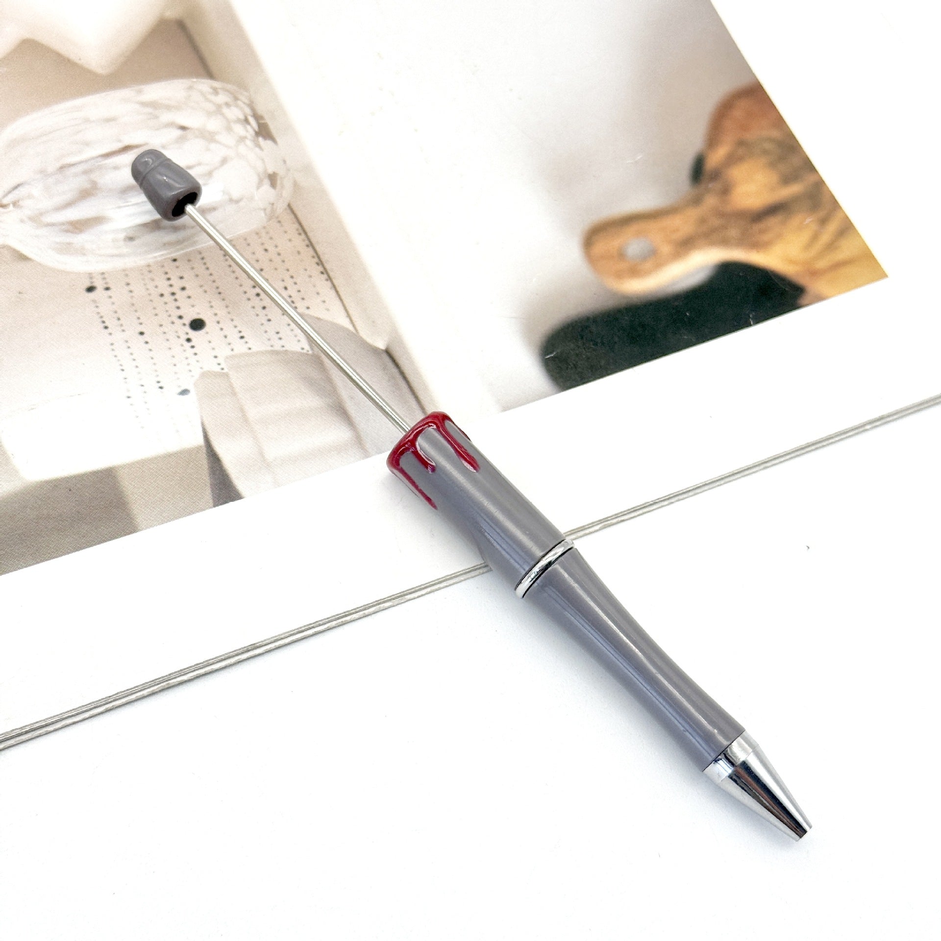 Wholesale New DIY Blood Print Beadable Pen Christmas Blood Print Pen