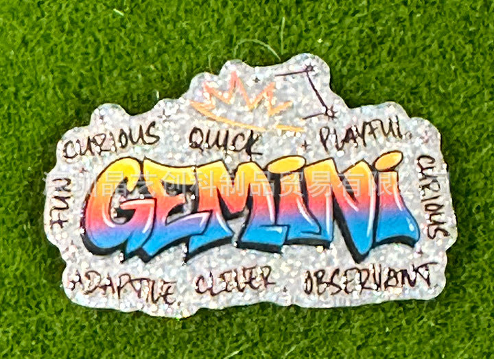 Wholesale 10pcs/pack Constellation Series Sequin Acrylic DIY Accessories