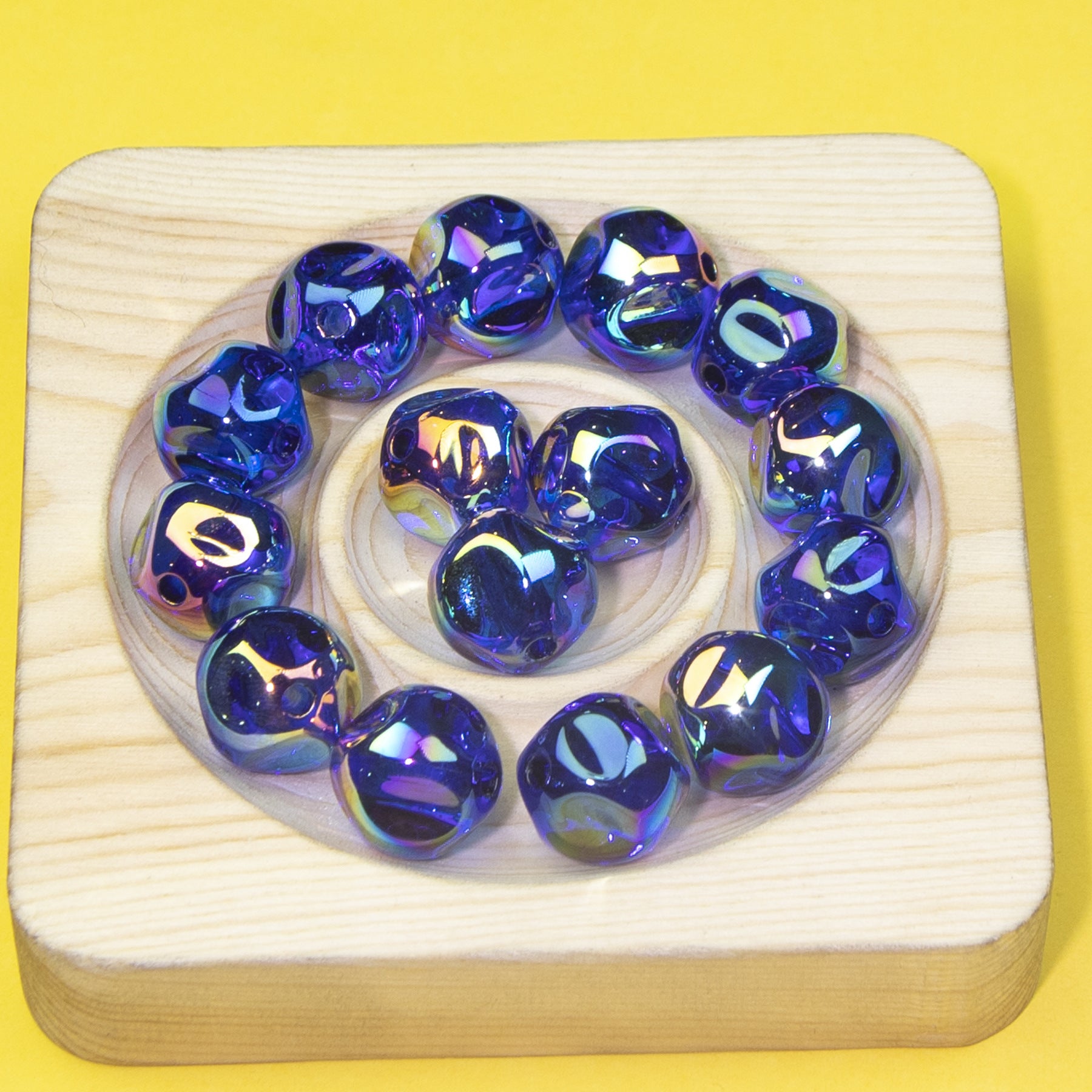 Wholesale 10pcs Fig Transparent Colorful Electroplated Beads