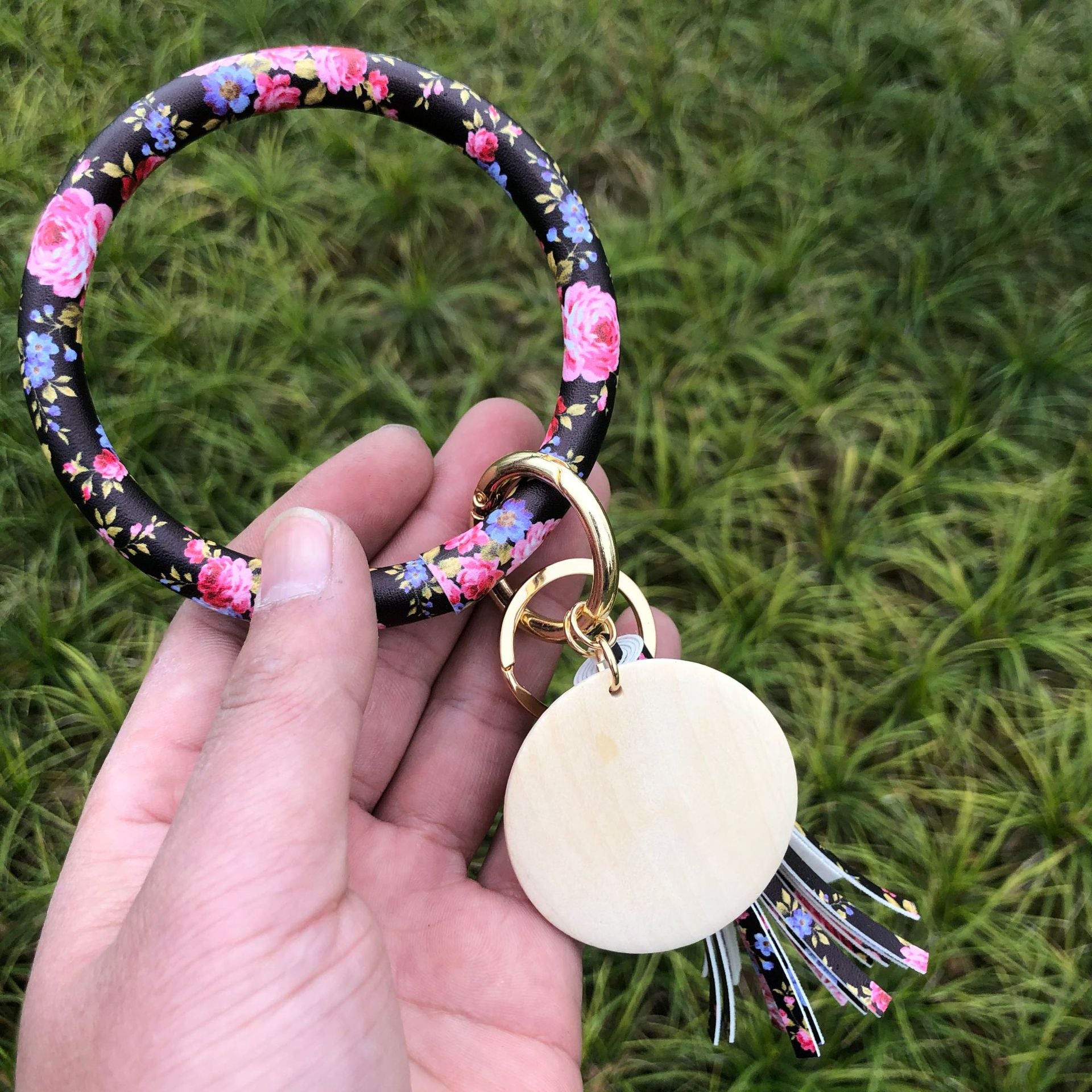 Wholesale Peony Narcissus  Rose Bracelet Tassel  Wristlet Keychain