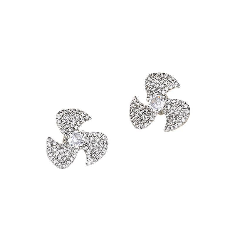 Wholesale Sterling Silver Pinwheel Copper Stud Earrings