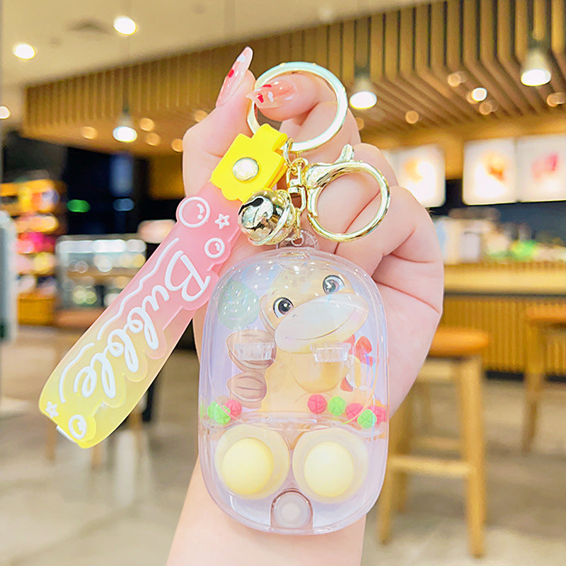 Wholesale Cartoon Dinosaur Underwater Shooting Game Machine Decompression Acrylic Keychain