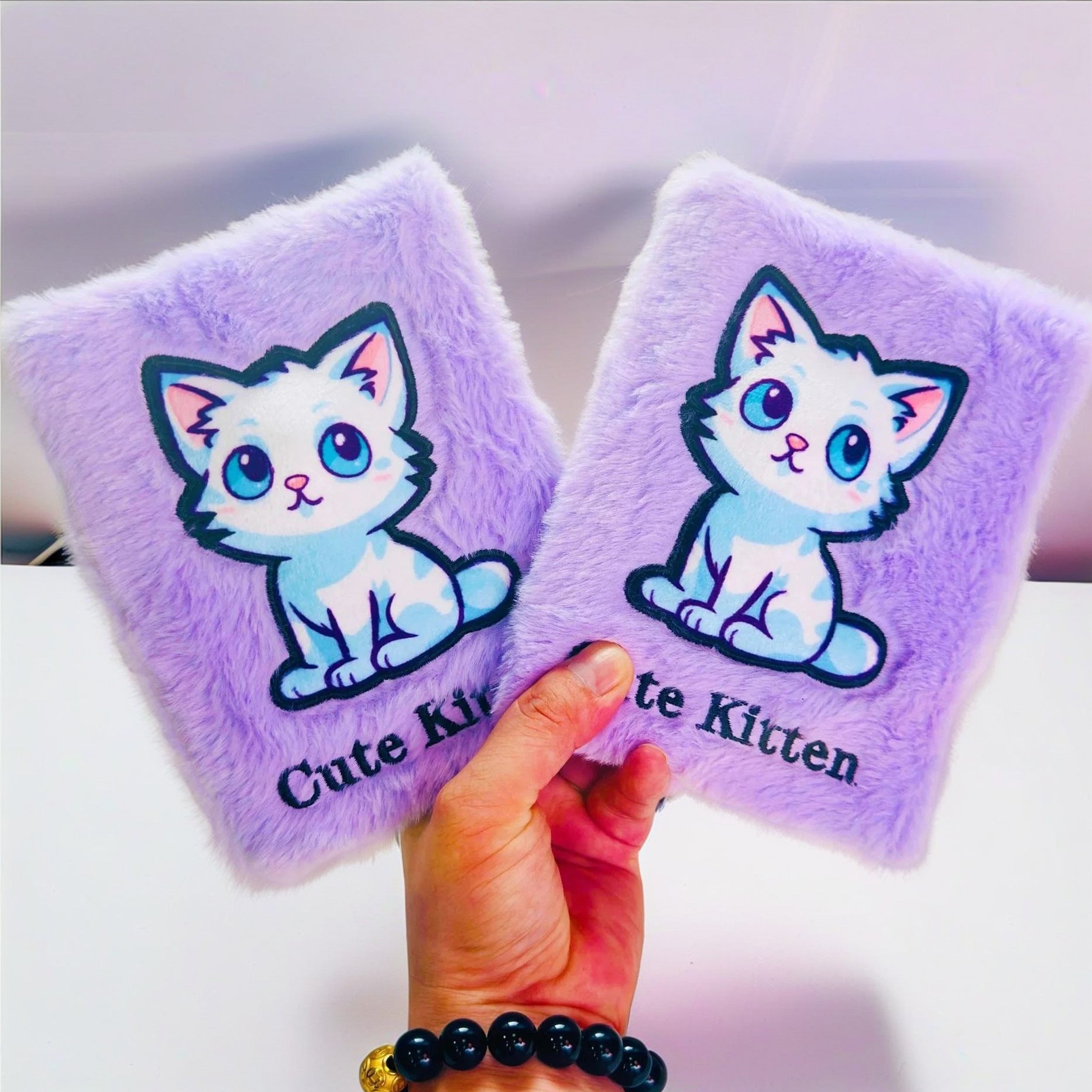 Wholesale Cute Cartoon Embroidered Plush Loose-leaf Notebook OLY Exclusive