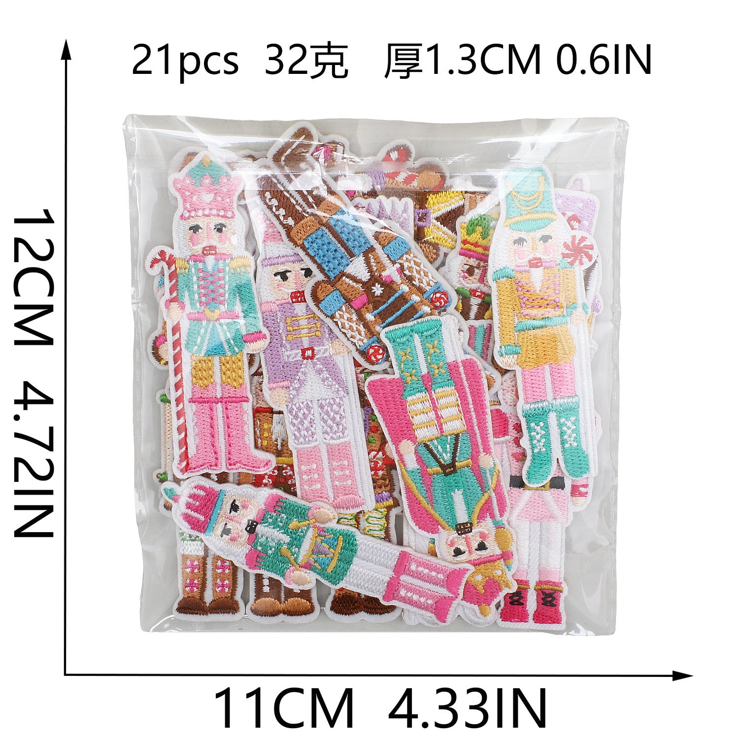 Wholesale Chic Polyester Embroidered Iron On Nutcracker Patch For Clothing Bags DIY Craft Accessory OLY Exclusive