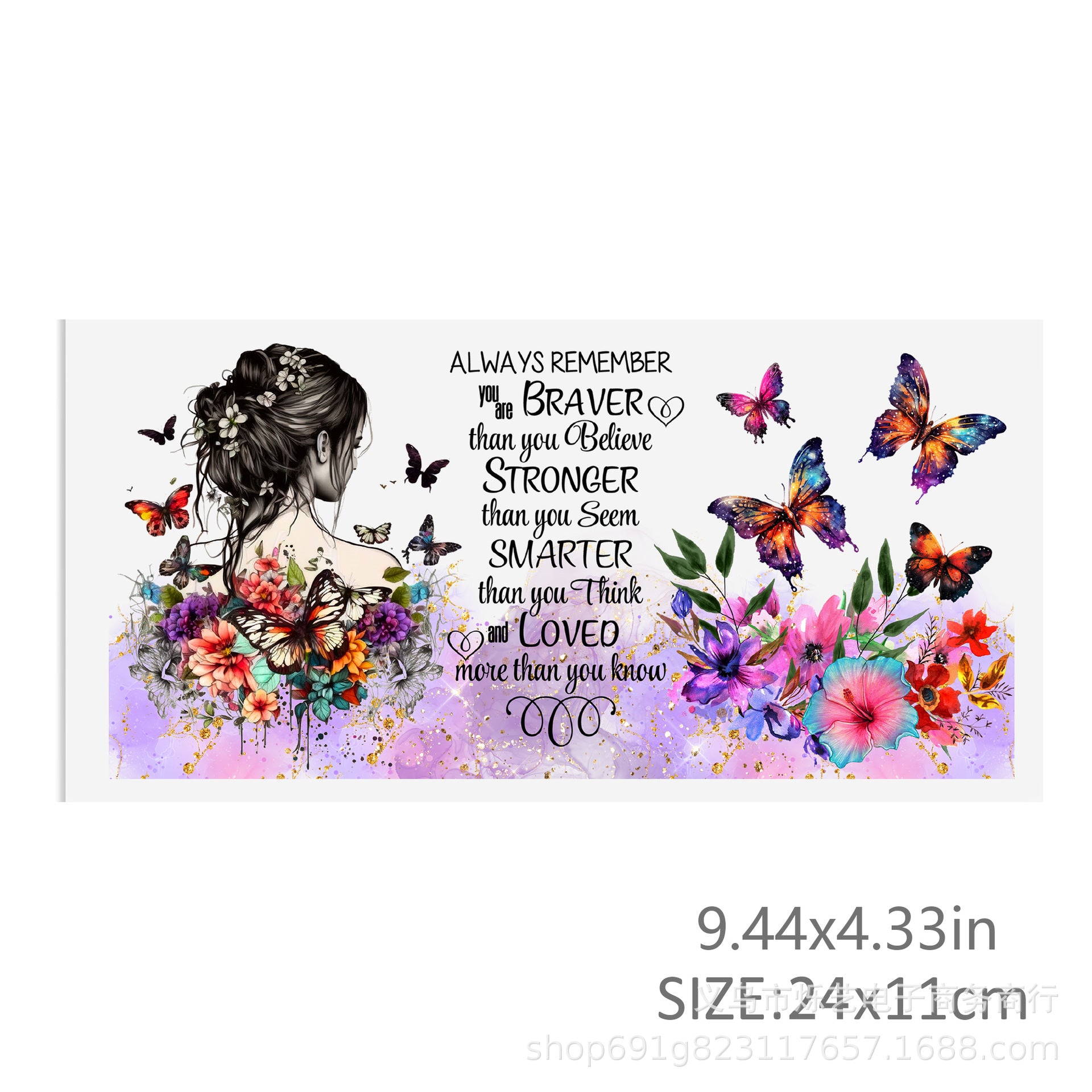 Wholesale Colorful Butterfly and Flower Series 16oz Cup UV DTF Wraps