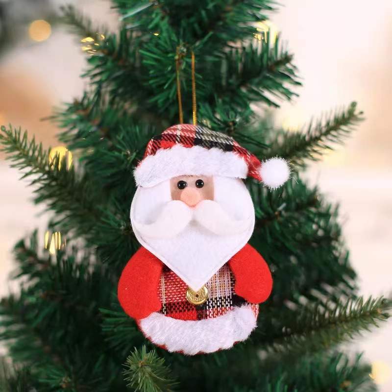 Wholesale Christmas Decoration Pendants Mini Dolls Three-dimensional Fabric Dolls
