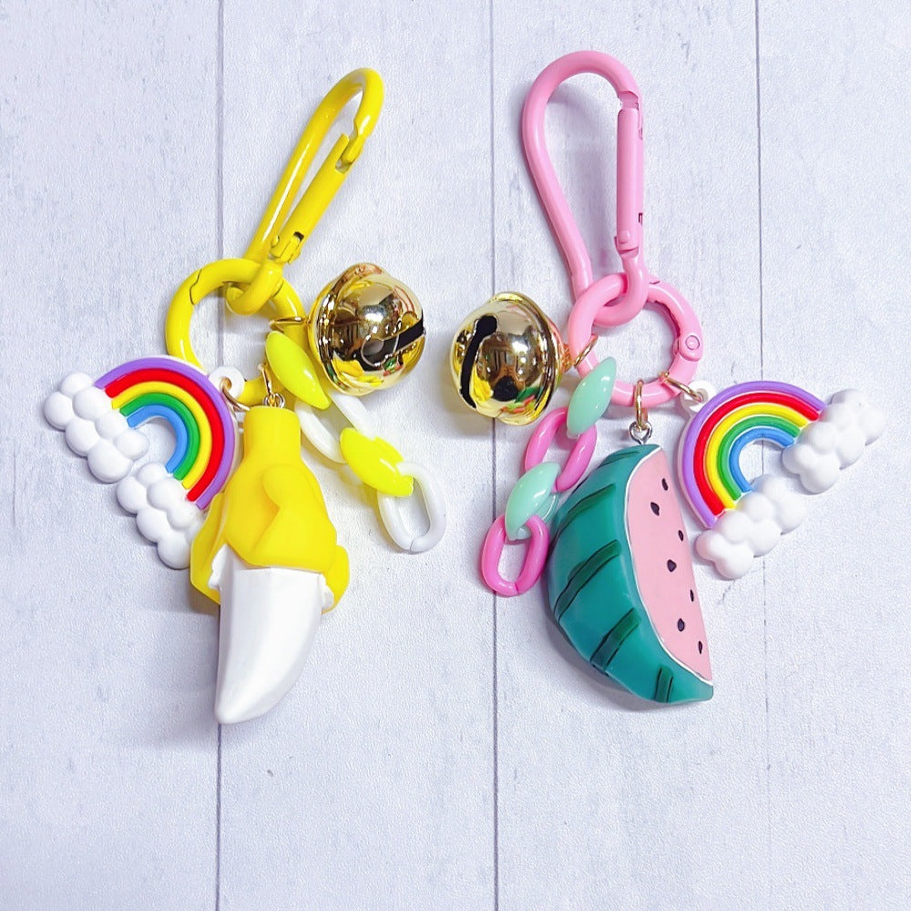 Wholesale Cute Creative Resin Fruit Keychain